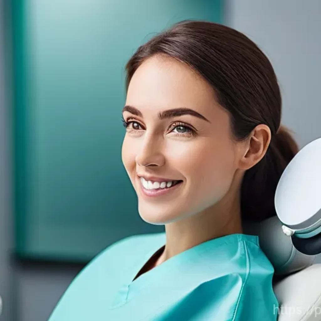 임플란트 수술 시 마취 방법 - **Prompt 1: Calmness with Local Anesthesia**
    "A confident female patient in her 30s, dressed in ...
